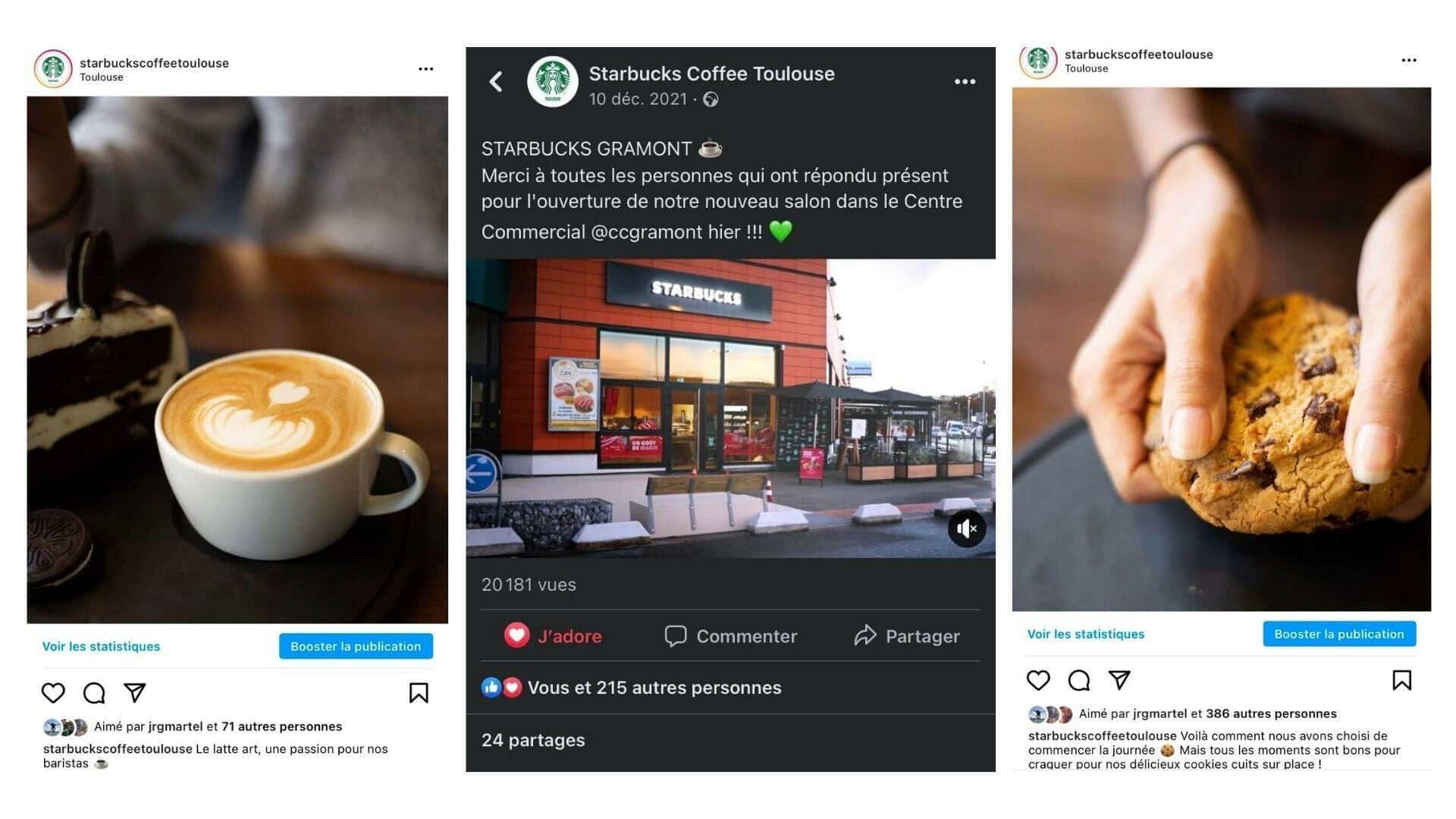 network reach visibility starbucks gestion des reseaux sociaux creation de posts 2