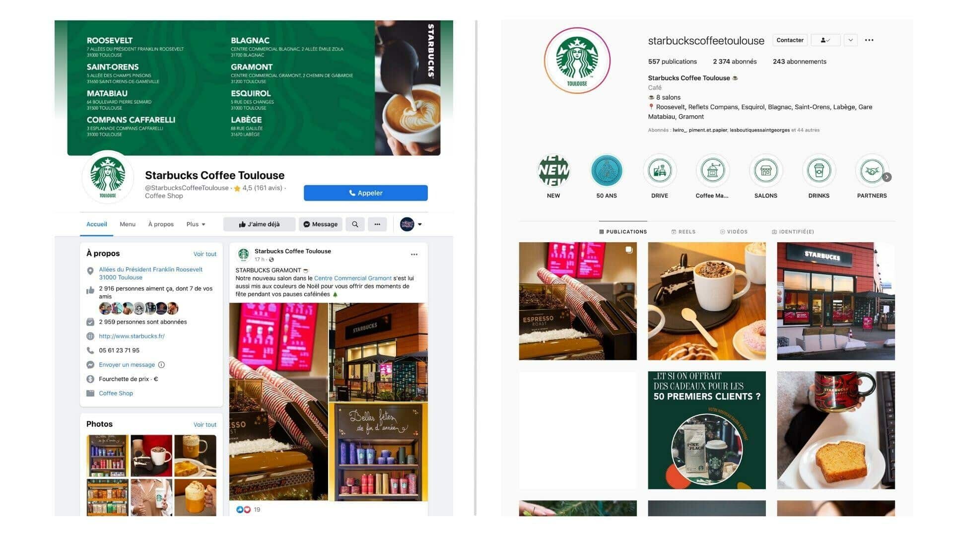 network reach visibility starbucks gestion des reseaux sociaux facebook instagram