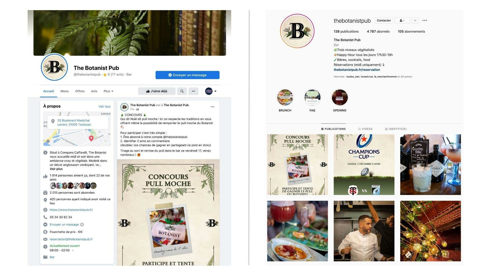 network reach visibility the botanist pub gestion des reseaux sociaux facebook instagram
