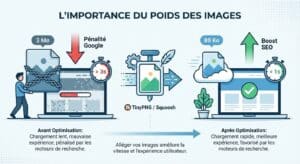 Illustration de l’importance du poids des images dans le référencement naturel