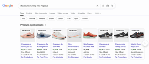 Exemple de campagne ADS, Google Shopping